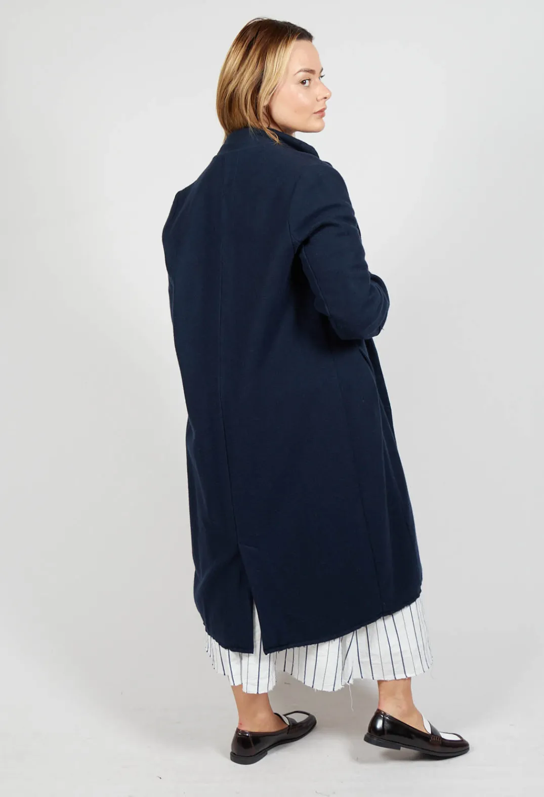 Aequamente Coats^Cashmere Duster Coat in Abiss