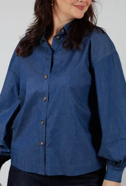 Dea Kudibal Shirts & Blouses^Cassandria Blouse in Chambray Blue