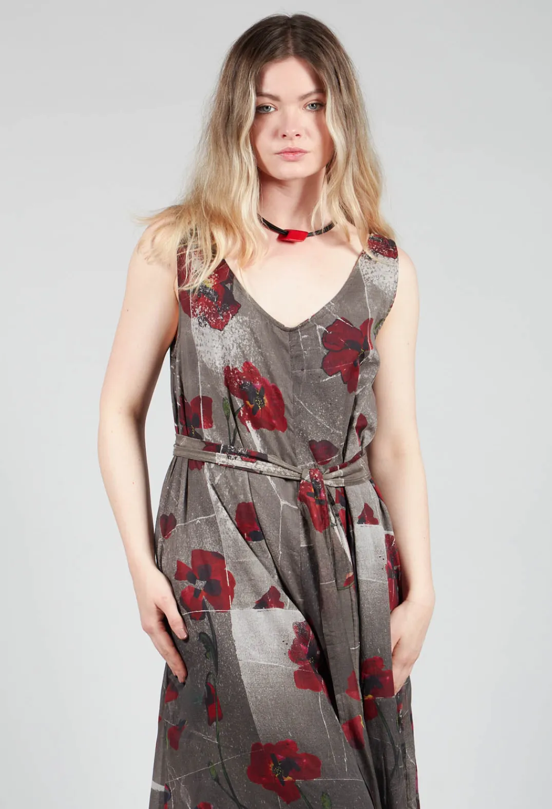 La Vaca Loca Jumpsuits^Ceila Printed Jumpsuit in Shitake Flower