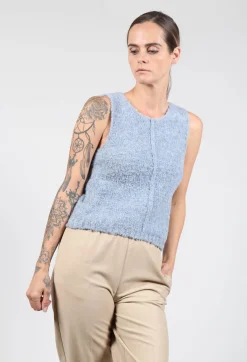 Fringe Tops^Celia Tank in Light Blue