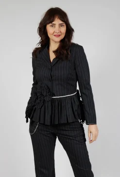 High Jackets^Ceremony Jacket in Black Pinstripe