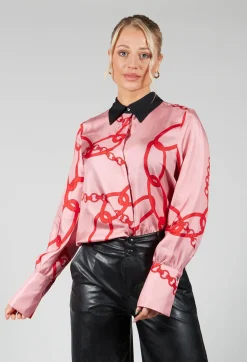 Beatrice B Co-ords & Suits^Chain Print Shirt in Pink
