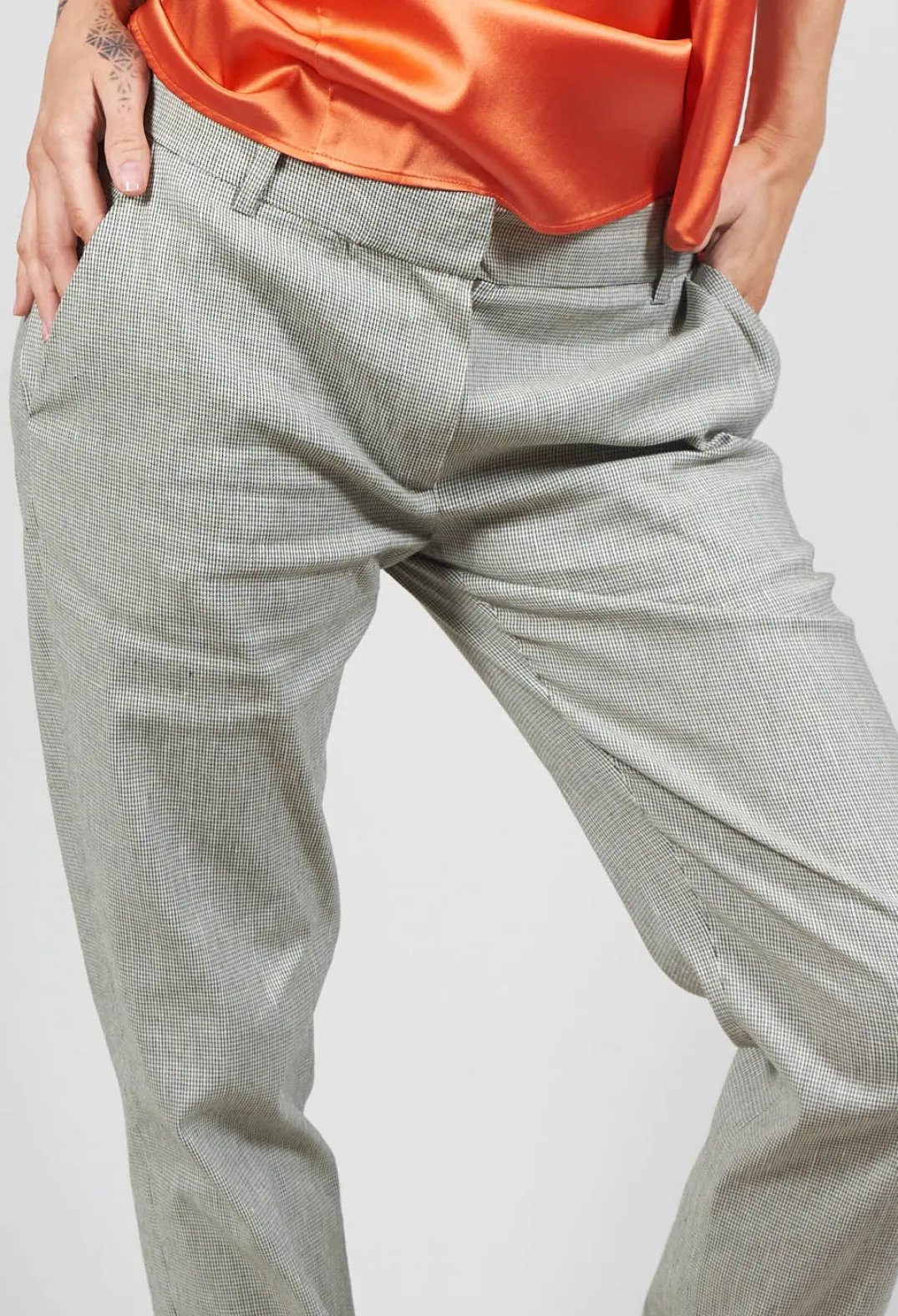 Niù Co-ords & Suits^Checked Tailored Trousers in Alga