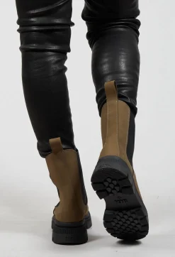 BRGN Boots^Chelsea Boots in Lizard Green