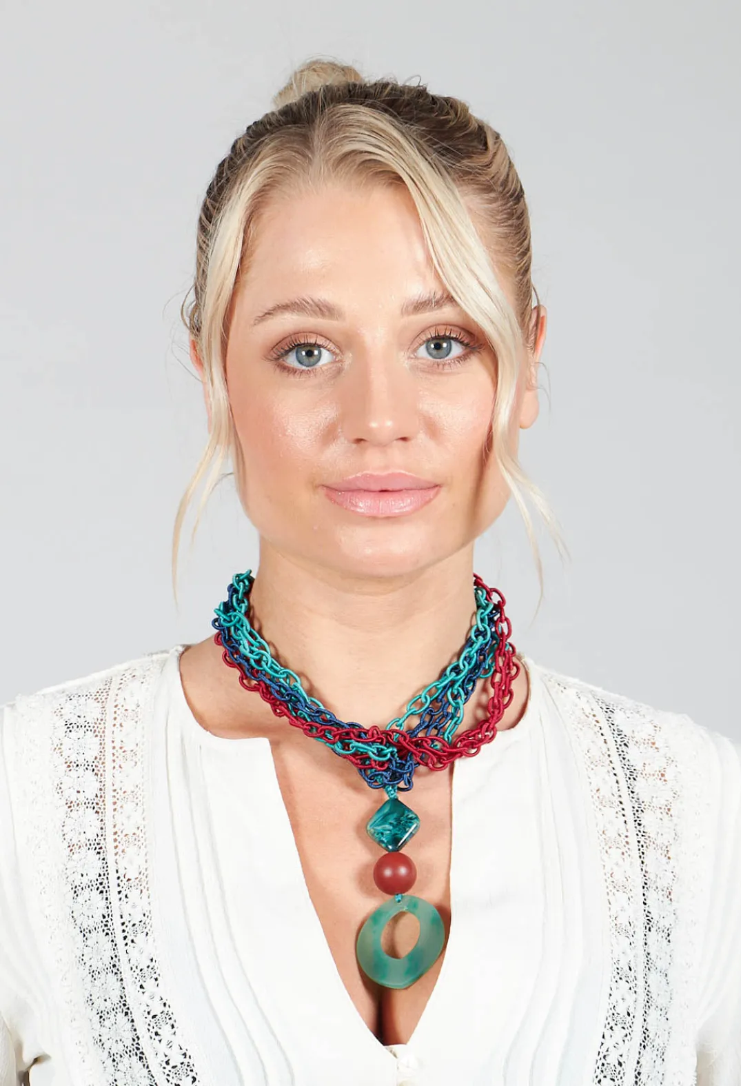 Beatrice Markatos Necklaces^Choker Necklace In Green and Red