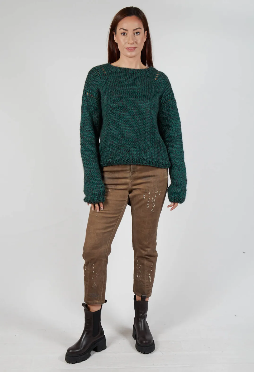 Umit Unal Knitwear|Jumpers^Chunky Knit Jumper in Original Green