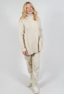 Rundholz Mainline Jumpers^Chunky Roll Neck Jumper in Bone Mel