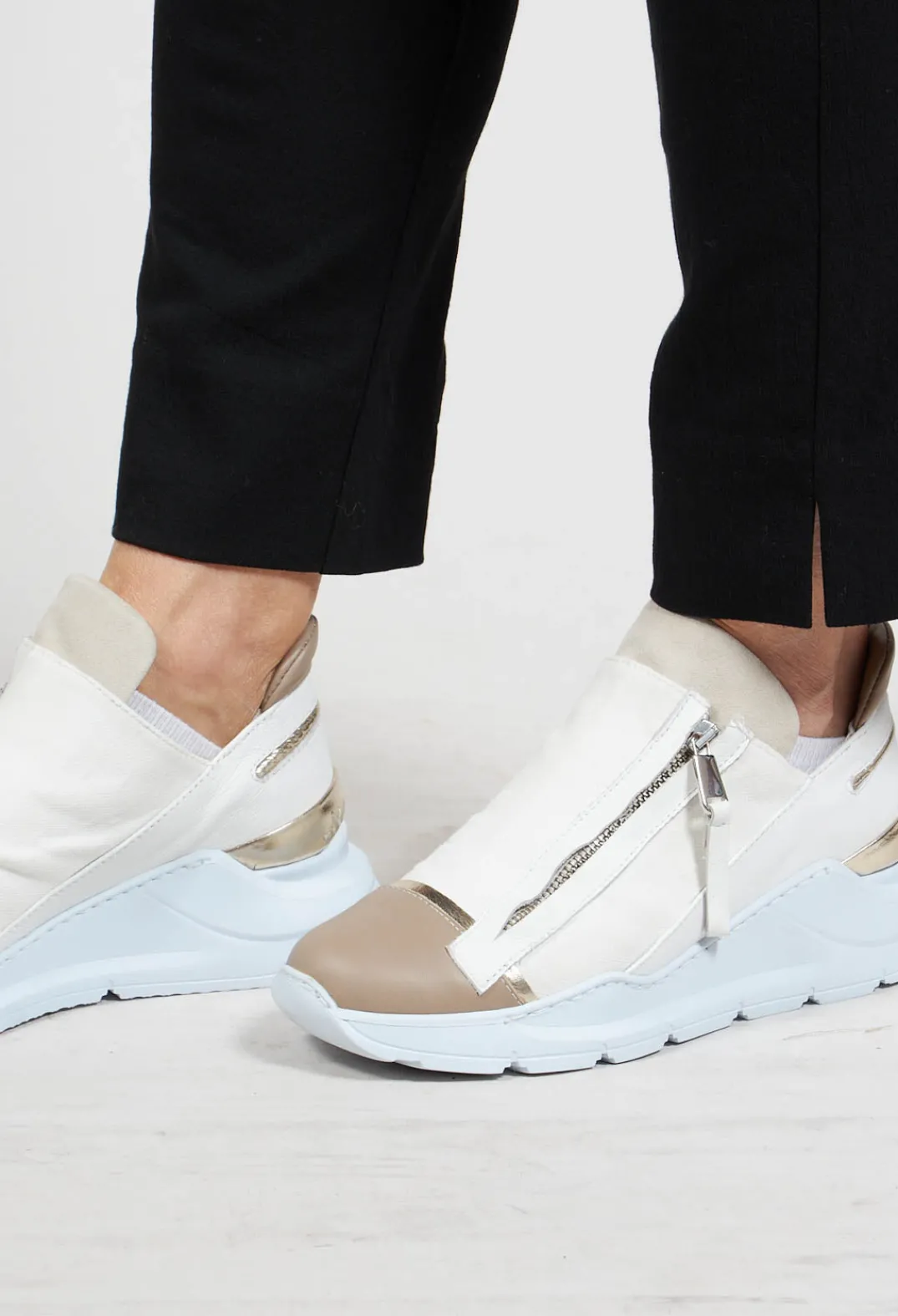 Malloni Trainers^Chunky Slip On Trainers with Metallic Detail in Pamplona Corda