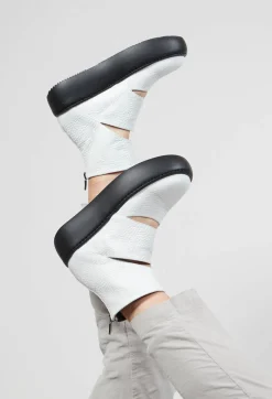 Lofina Boots^Chunky Sole Open Shoe in Taurus Bianco