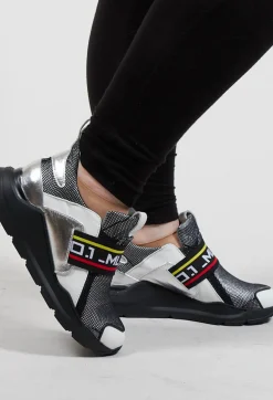 Malloni Trainers^Chunky Trainers in Pamlos White / Ortoclasio Black
