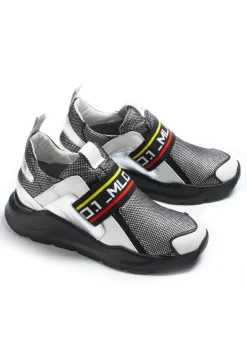 Malloni Trainers^Chunky Trainers in Pamlos White / Ortoclasio Black