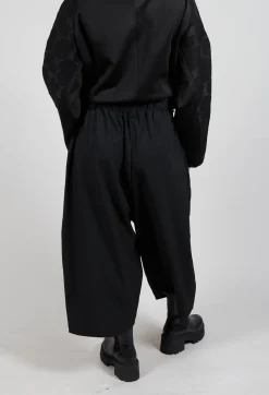 Moyuru Trousers^Circle Print Trousers in Black
