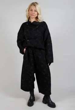 Moyuru Trousers^Circle Print Trousers in Black