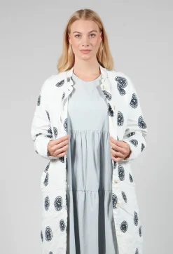 Aequamente Coats^Citrus Print White Coat
