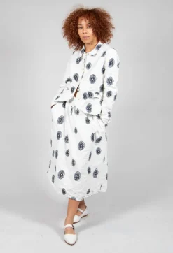Aequamente Skirts^Citrus Print White Skirt