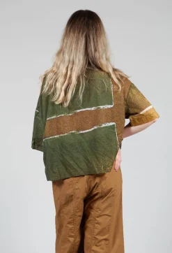 La Vaca Loca Tops^Ciudad Top in Avocado Green Banner