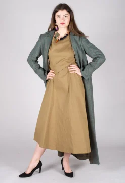 T.ba Coats^Classic Tweed Coat in Blue Tweed