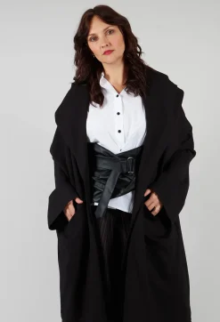 Pal Offner Coats^Clean Oversized Coat in Black