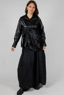 Bize Shirts & Blouses^Coated Shirt in Black