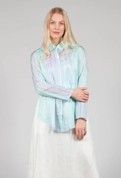 Bianco Levrin Shirts & Blouses^Cocinella Shirt in Lilla and Acqua