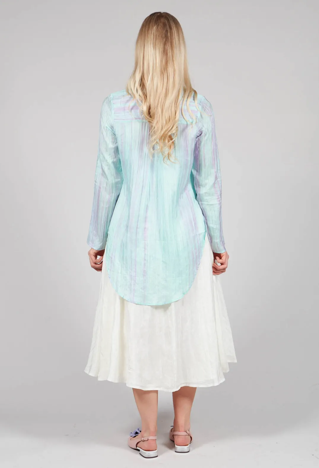 Bianco Levrin Shirts & Blouses^Cocinella Shirt in Lilla and Acqua