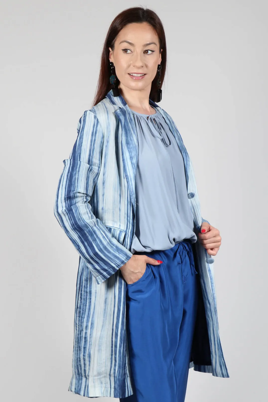 Bianco Levrin Coats^Colette Coat in Blue