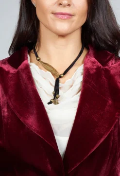 T.ba Necklaces^Collar Pluma in Black