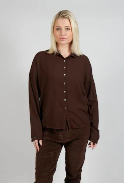 Album Di Famiglia Shirts & Blouses^Collar Shirt TBC in Coffee