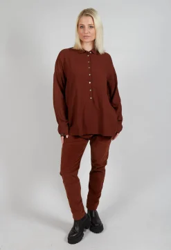 Album Di Famiglia Shirts & Blouses^Collar Shirt TBC in Rust