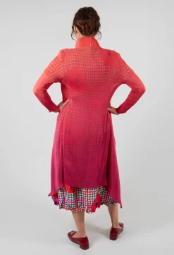 Alquema Coats^Collare Coat in Flame Beet