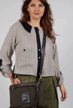 SOH Shirts & Blouses^Collared Blouse in Cream Stripe