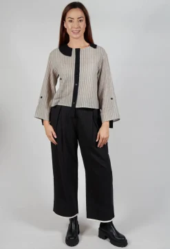 SOH Shirts & Blouses^Collared Blouse in Cream Stripe