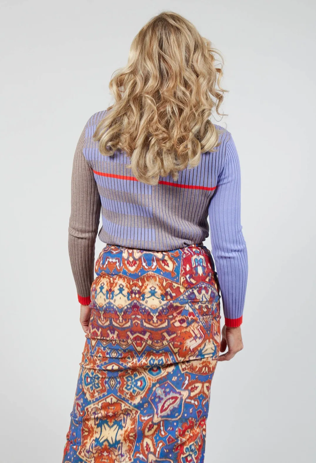 Beatrice B Tops^Collared Polo Style Jumper in Violet