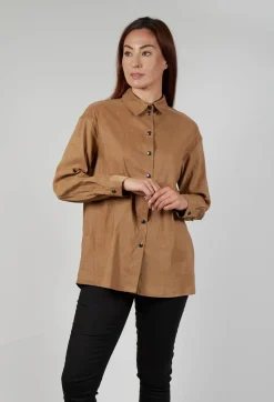 Sarah Pacini Shirts & Blouses^Collared Utility Shirt in Beige