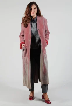 Masnada Coats^Collarless Coat in Graphite