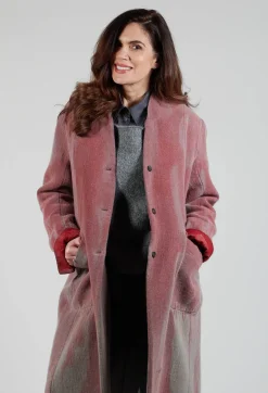 Masnada Coats^Collarless Coat in Graphite