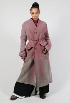 Masnada Coats^Collarless Coat in Graphite
