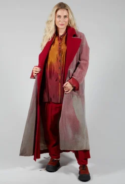 Masnada Coats^Collarless Coat in Graphite