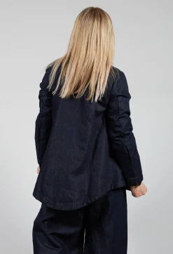 Aequamente Jackets^Collarless Jacket in Denim