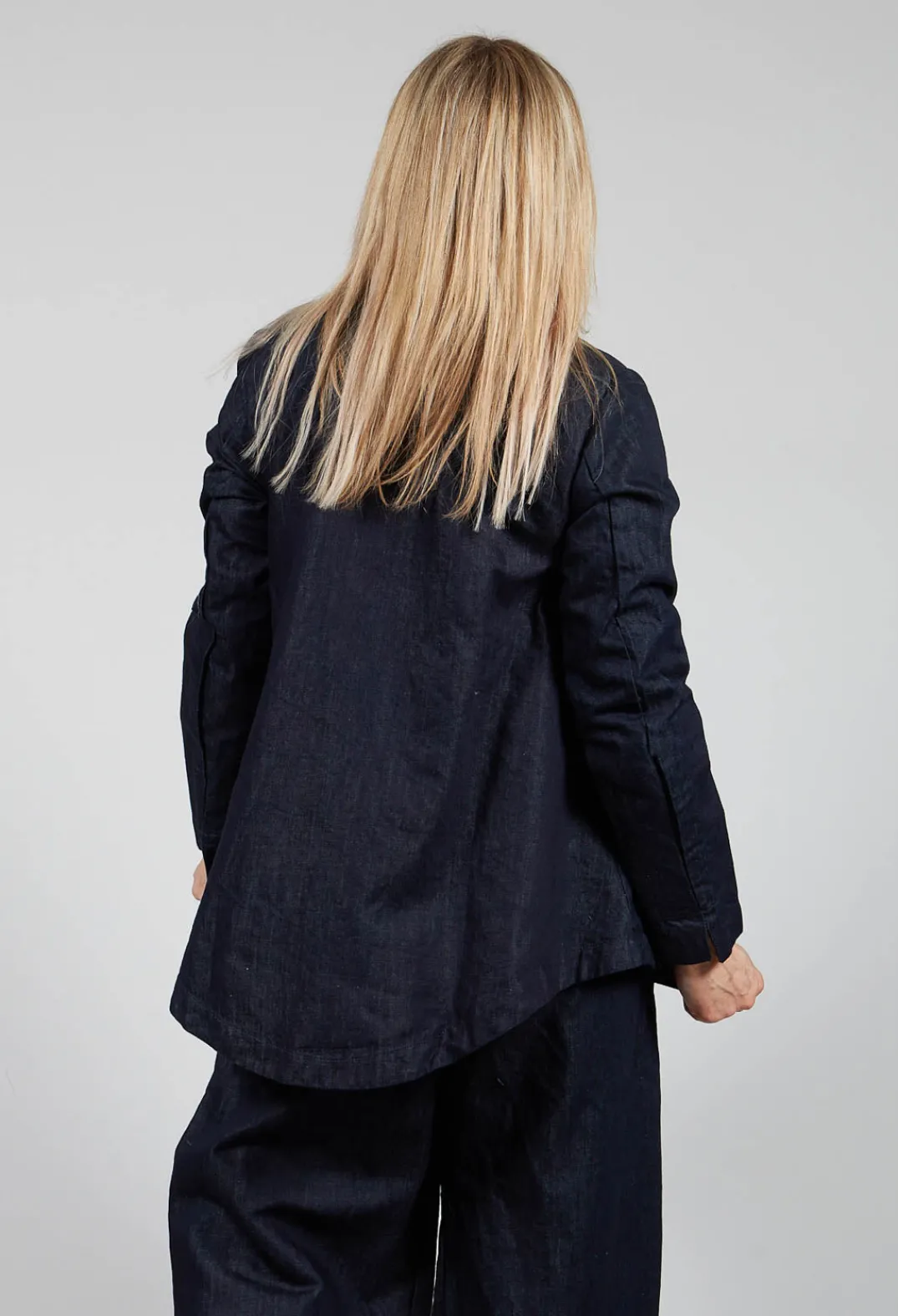 Aequamente Jackets^Collarless Jacket in Denim