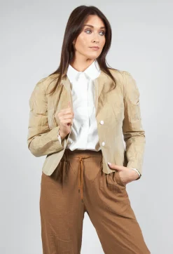 Malloni Jackets^Collarless Jacket in Miele