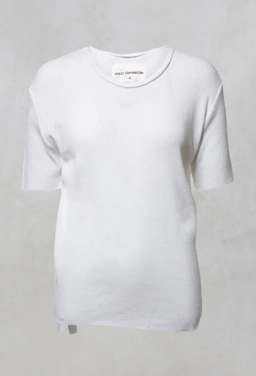 NELLY JOHANSSON T-shirts^Colmar Jersey T Shirt with Ribbed Effect in White