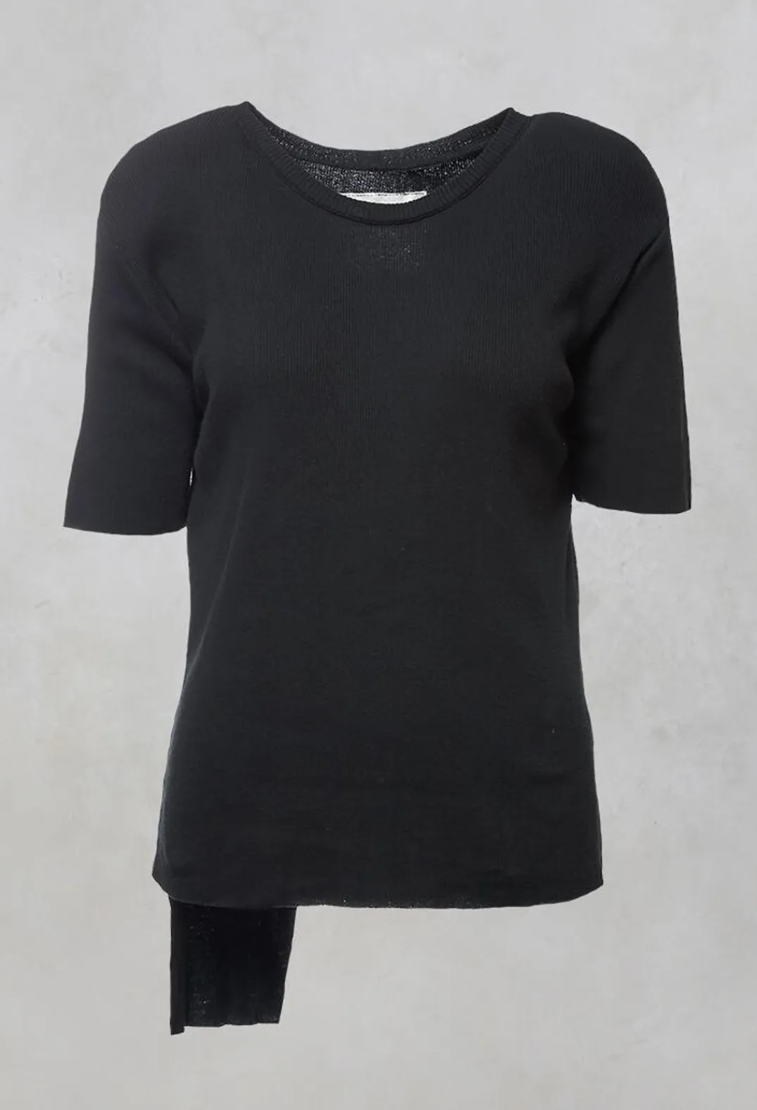 NELLY JOHANSSON T-shirts^Colmar Jersey T Shirt with Ribbed Effect in Black