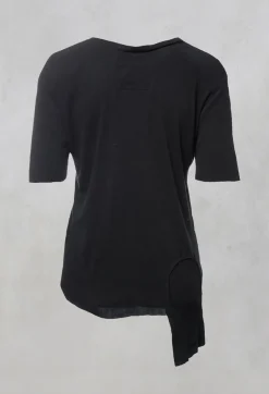 NELLY JOHANSSON T-shirts^Colmar Jersey T Shirt with Ribbed Effect in Black