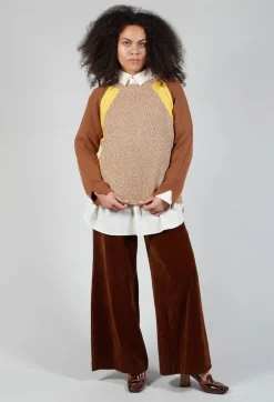 Beatrice B Jumpers^Colourblock Jumper in Brown