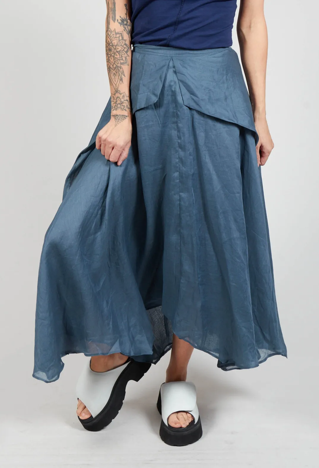 Jayko Skirts^Confiante Full Maxi Skirt in Ardoise