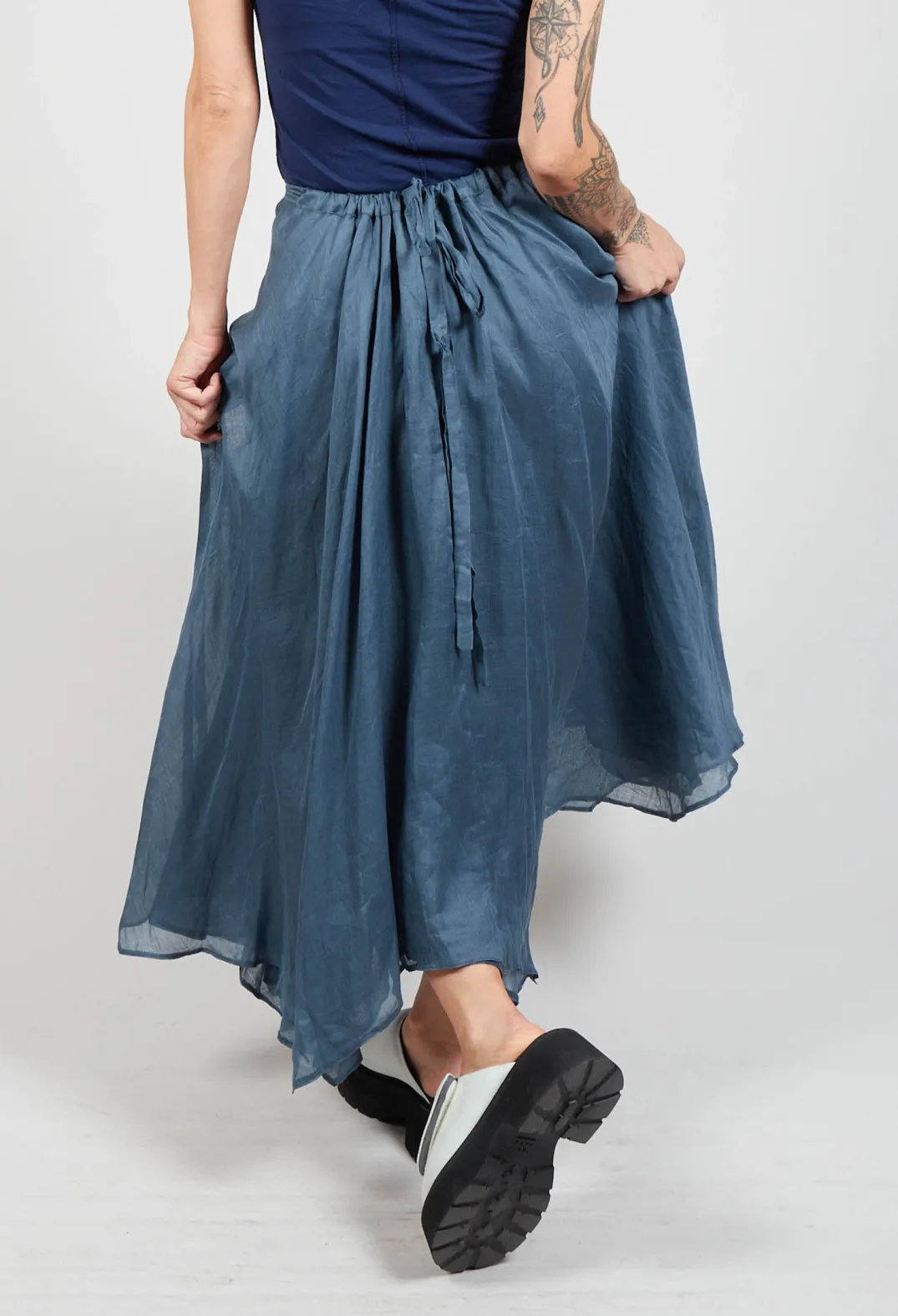 Jayko Skirts^Confiante Full Maxi Skirt in Ardoise