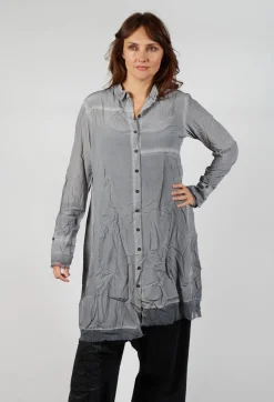 Rundholz Dip Dresses^Contrast Hem Shirt Dress in Pencil Cloud