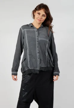 Rundholz Dip Shirts & Blouses^Contrast Hem Shirt in Coal Cloud