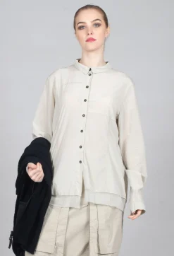 Rundholz Dip Shirts & Blouses^Contrast Hem Shirt in Eraser